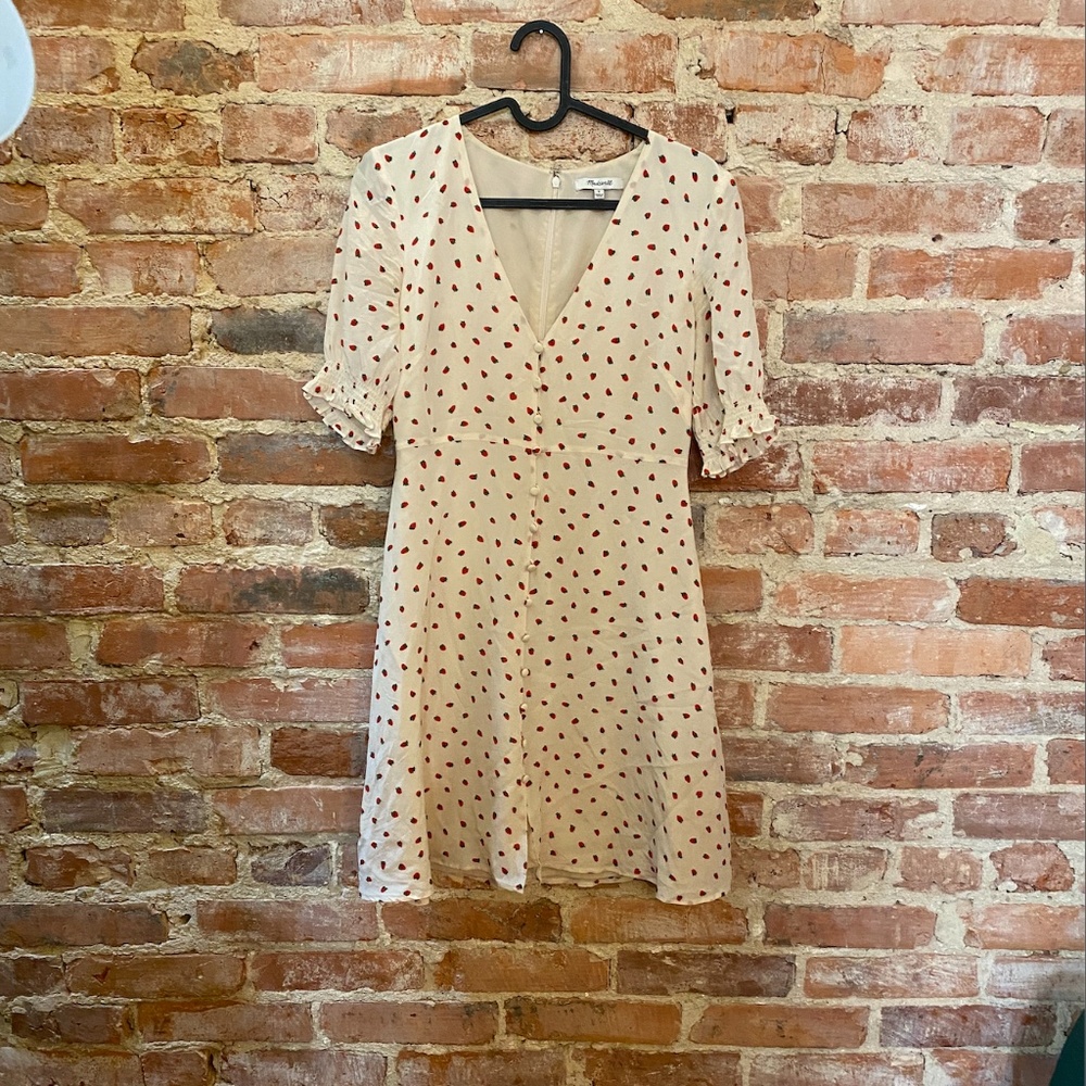 Madewell strawberry printed dress
